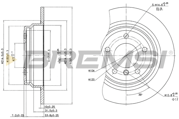 Brake Disc (CD6835S)