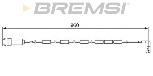 Warning Contact, brake pad wear (WI0730)