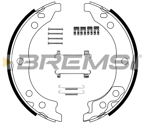 Brake Shoe Set, parking brake (GF0187-1)