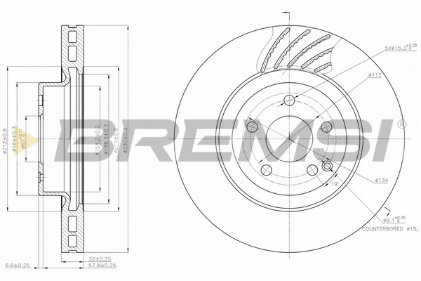Brake Disc (CD7595V)