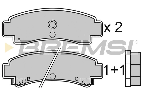 Brake Pad Set, disc brake (BP2442)