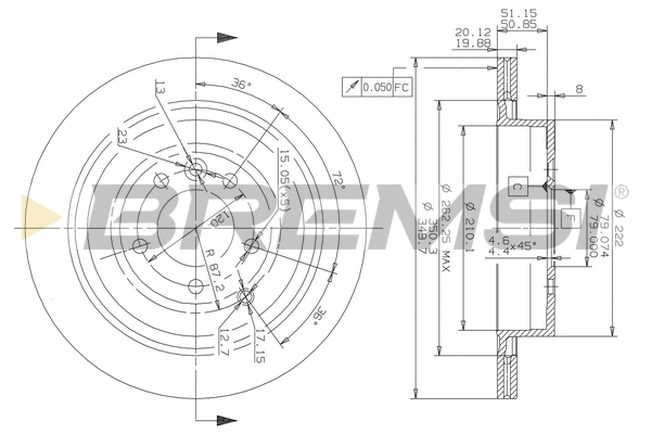 Brake Disc (CD7433V)