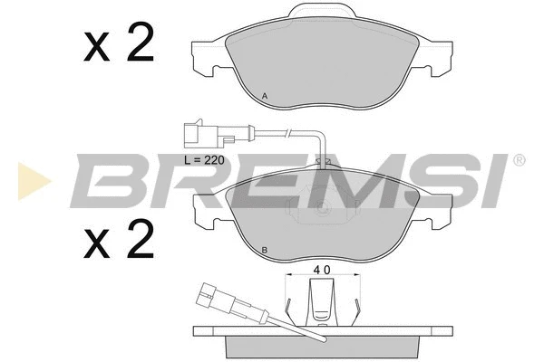 Brake Pad Set, disc brake (BP2746)