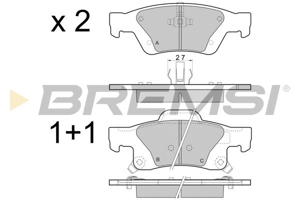 Brake Pad Set, disc brake (BP3461)