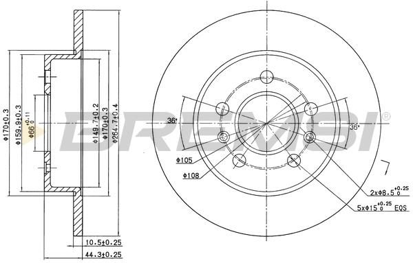 Brake Disc (CD6556S)