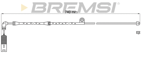 Warning Contact, brake pad wear (WI0638)