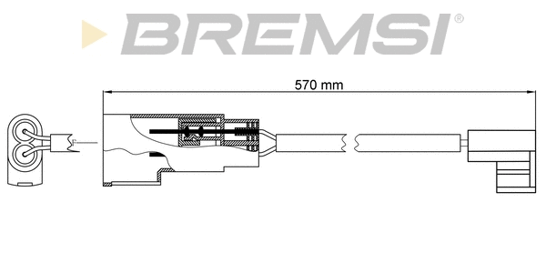 Warning Contact, brake pad wear (WI0962)