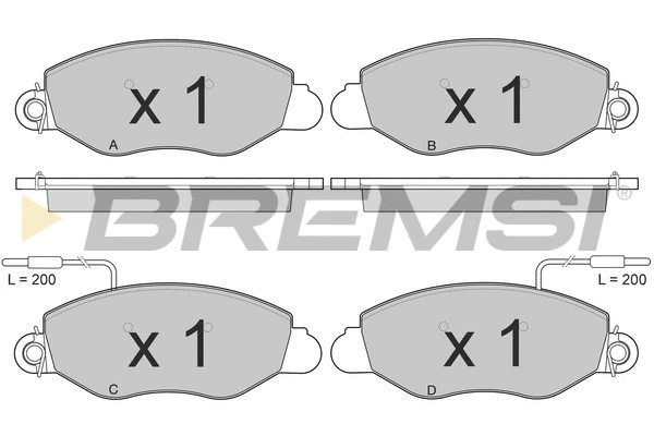 Brake Pad Set, disc brake (BP3016)