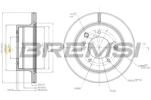 Brake Disc (CD7543V)