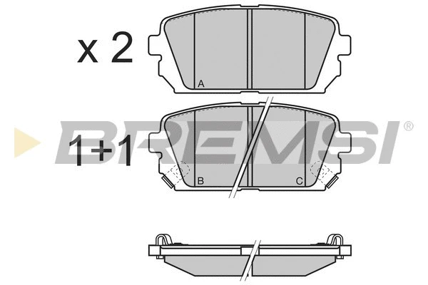 Brake Pad Set, disc brake (BP3359)