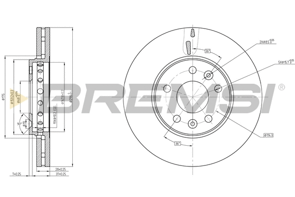 Brake Disc (CD8507V)