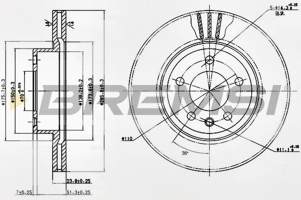 Brake Disc (CD6697V)