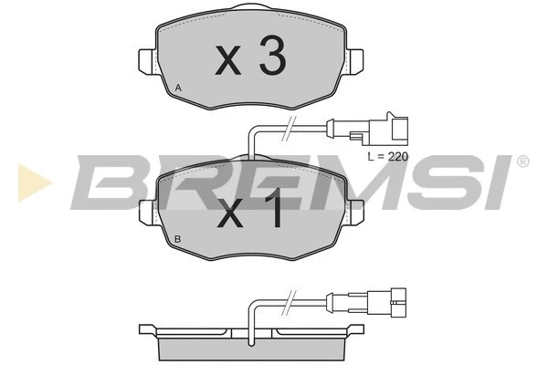 Brake Pad Set, disc brake (BP3338)