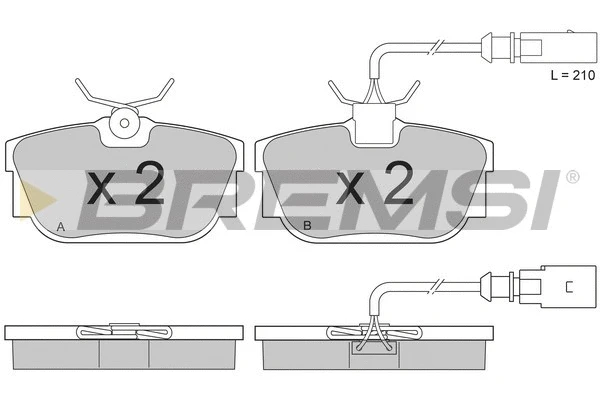 Brake Pad Set, disc brake (BP2957)