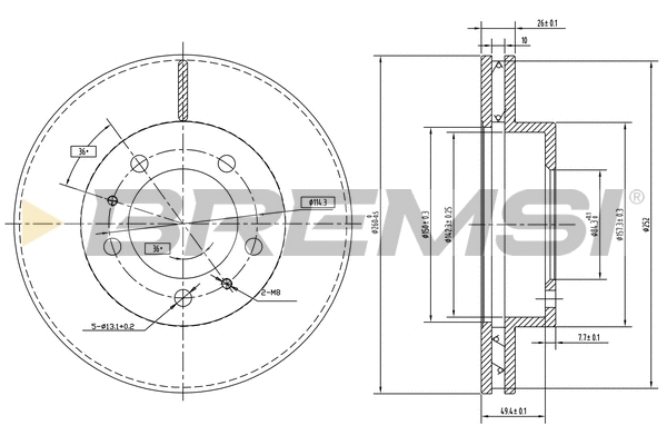 Brake Disc (CD6772V)