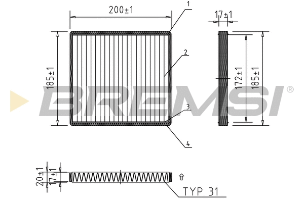 Filter, cabin air (FC0894)