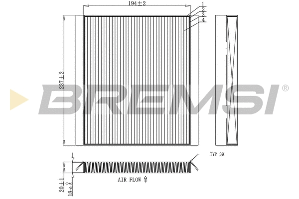 Filter, cabin air (FC0453)