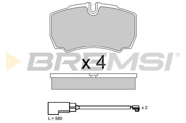 Brake Pad Set, disc brake (BP3888)