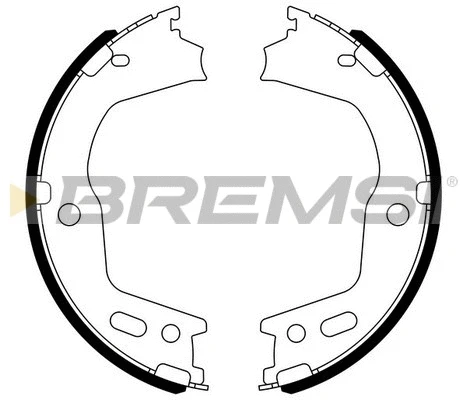 Brake Shoe Set, parking brake (GF0724)