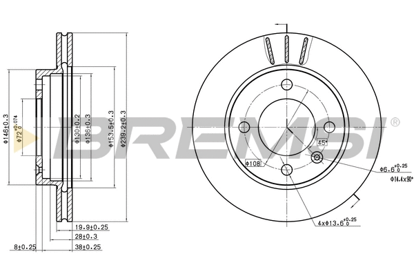 Brake Disc (CD6145V)