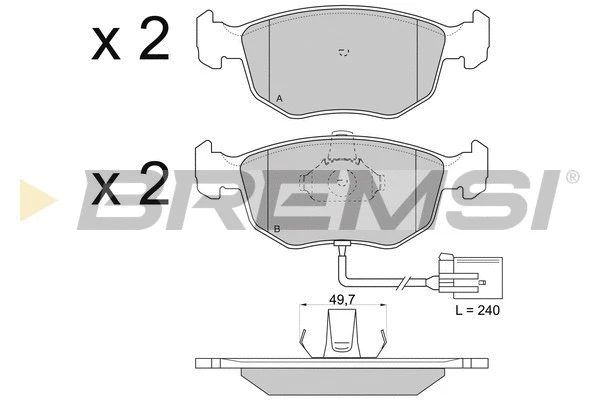 Brake Pad Set, disc brake (BP2707)