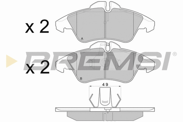 Brake Pad Set, disc brake (BP2687TR)