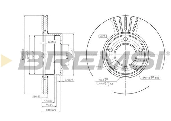 Brake Disc (CD6834V)