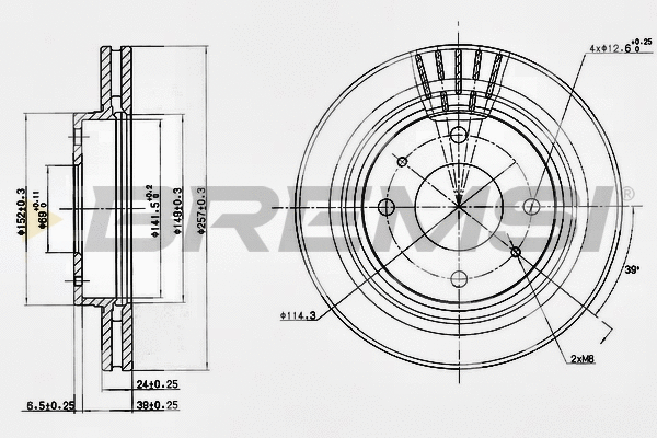 Brake Disc (CD7577V)