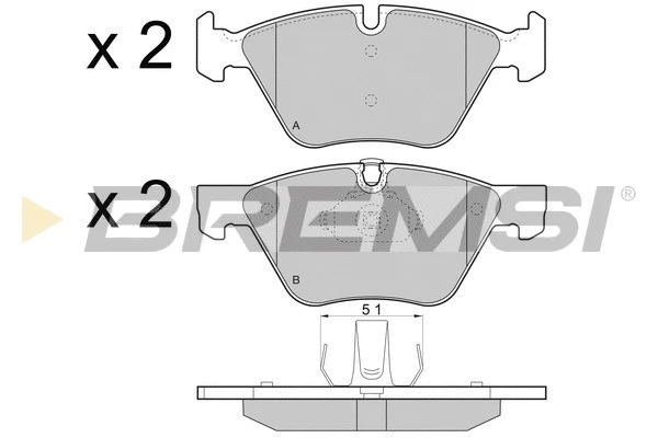 Brake Pad Set, disc brake (BP3488)