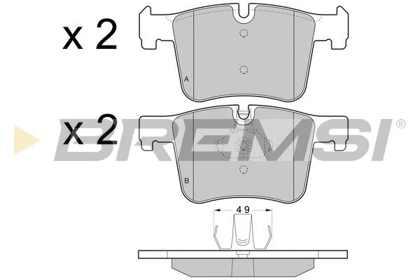 Brake Pad Set, disc brake (BP3453)