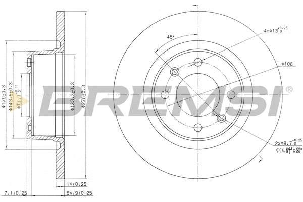 Brake Disc (CD7157S)