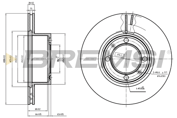 Brake Disc (CD6594V)
