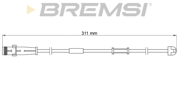 Warning Contact, brake pad wear (WI0619)