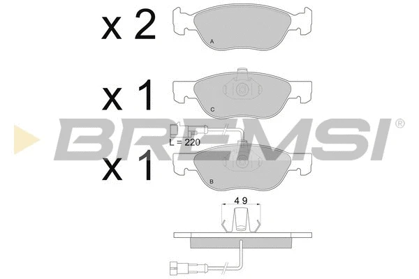 Brake Pad Set, disc brake (BP2666)