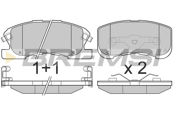 Brake Pad Set, disc brake (BP3018)