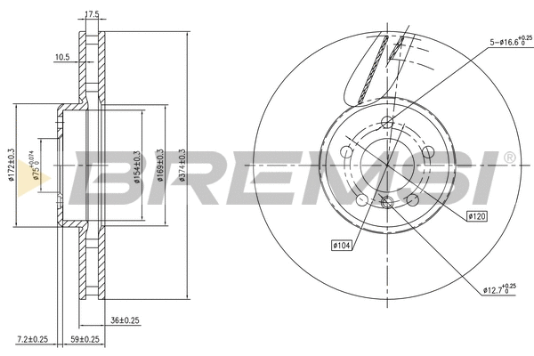 Brake Disc (CD8619VLS)