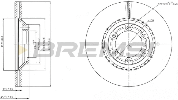 Brake Disc (CD7633V)