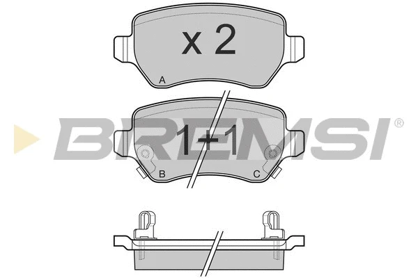 Brake Pad Set, disc brake (BP3027)