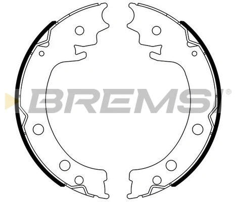Brake Shoe Set, parking brake (GF0908)
