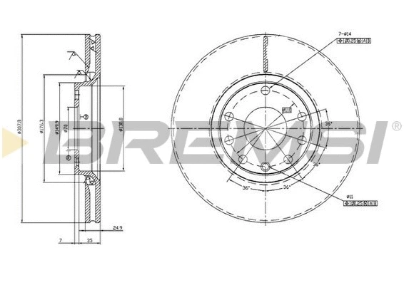 Brake Disc (CD7261V)