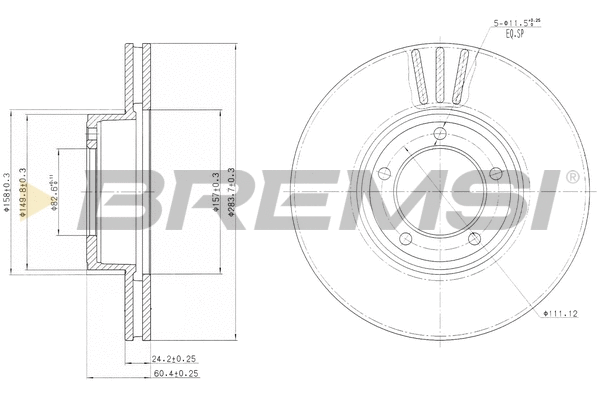 Brake Disc (CD6164V)