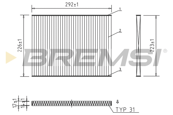 Filter, cabin air (FC1919C)