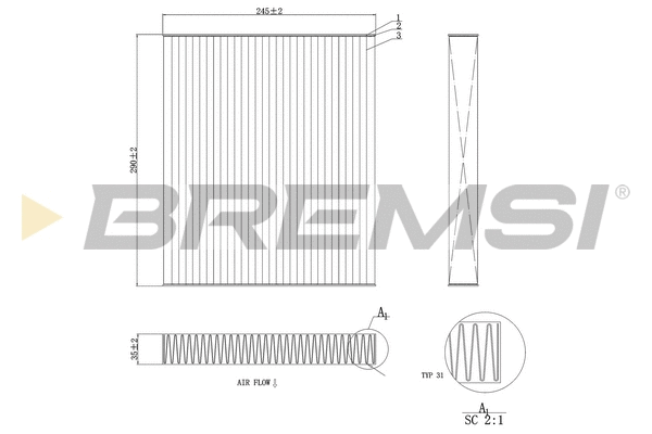 Filter, cabin air (FC0424C)