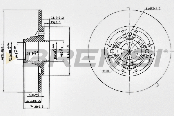 Brake Disc (CD6333S)