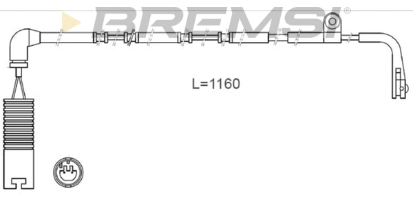 Warning Contact, brake pad wear (WI0644)
