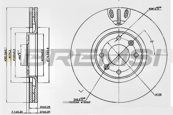 Brake Disc (CD7442V)