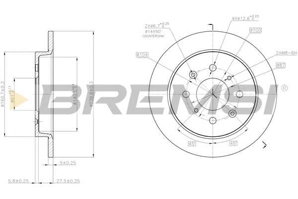 Brake Disc (CD8244S)