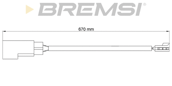 Warning Contact, brake pad wear (WI0800)