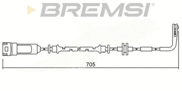 Warning Contact, brake pad wear (WI0605)