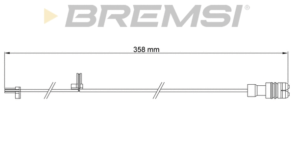 Warning Contact, brake pad wear (WI0657)